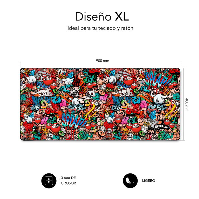 Subblim Alfombrilla Graffiti XL SUB-MP-01PUW02